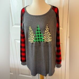 Christmas Tree‎ Long Sleeve Top Size XL